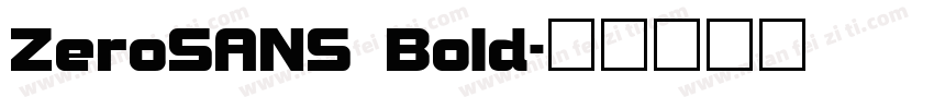 ZeroSANS Bold字体转换